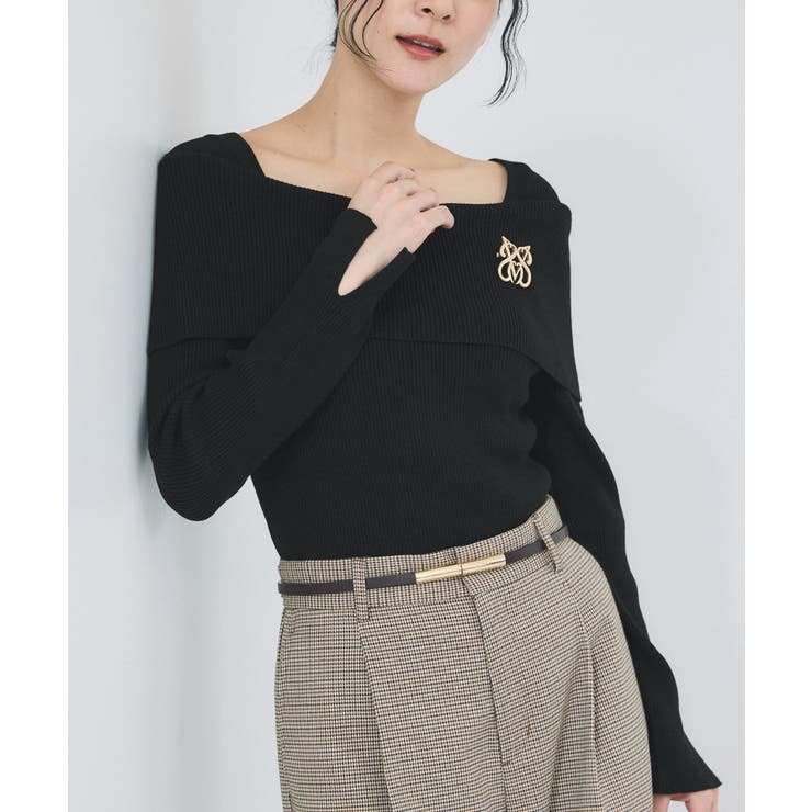 【美得】オフショルダーモチモチリブニット/好評につき再入荷 | VIS  | 詳細画像14 