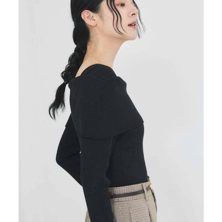 【美得】オフショルダーモチモチリブニット/好評につき再入荷 | VIS  | 詳細画像15 