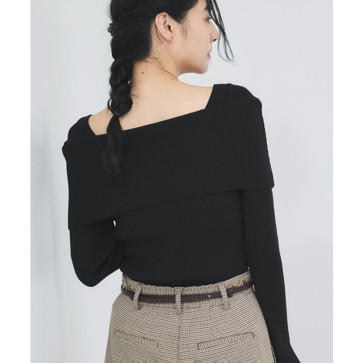 【美得】オフショルダーモチモチリブニット/好評につき再入荷 | VIS  | 詳細画像16 