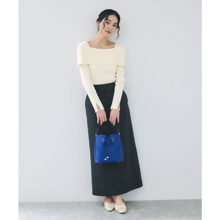 【美得】オフショルダーモチモチリブニット/好評につき再入荷 | VIS  | 詳細画像18 