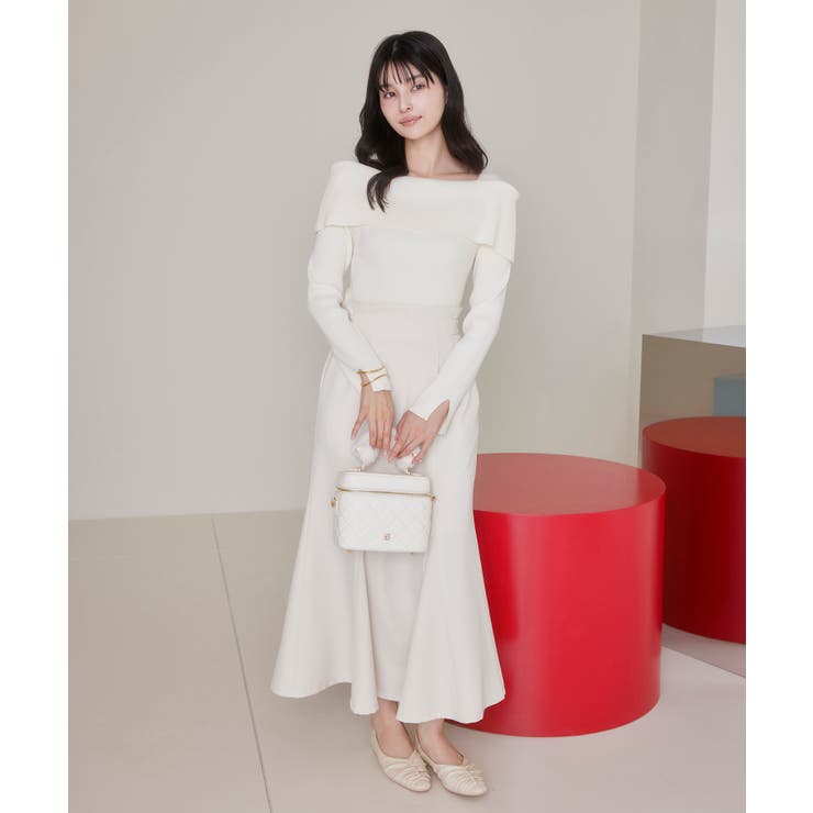 【美得】オフショルダーモチモチリブニット/好評につき再入荷 | VIS  | 詳細画像2 