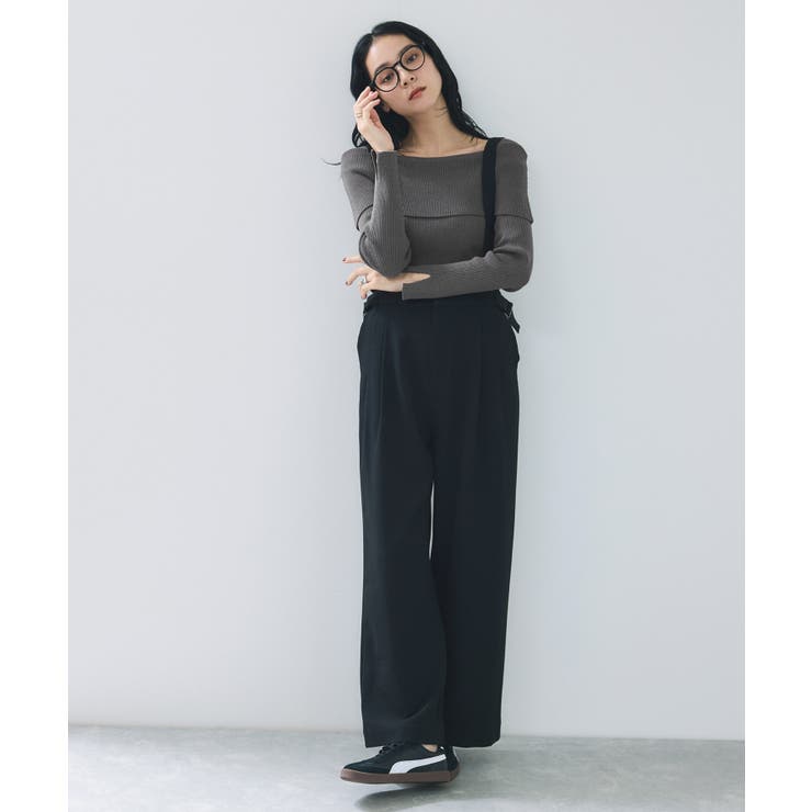 【美得】オフショルダーモチモチリブニット/好評につき再入荷 | VIS  | 詳細画像23 