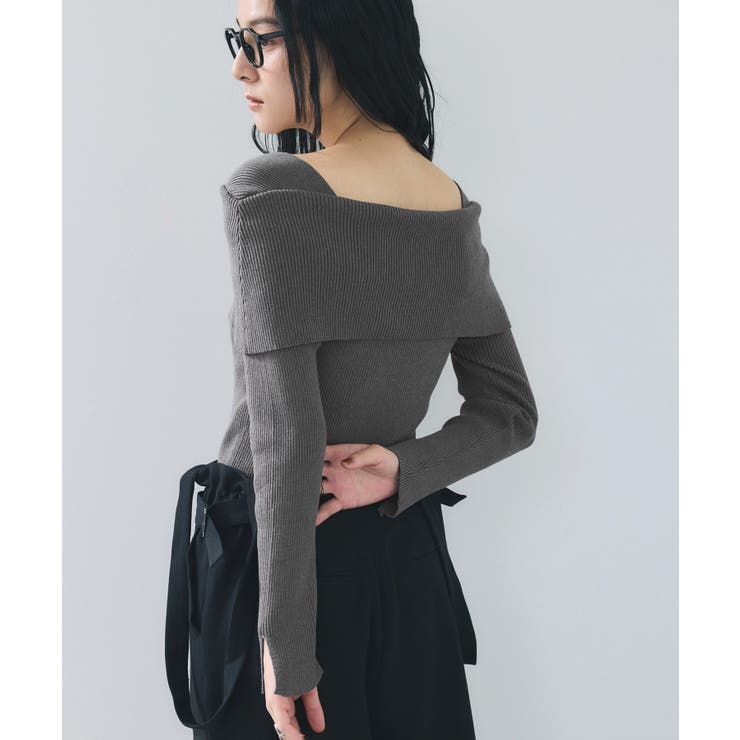 【美得】オフショルダーモチモチリブニット/好評につき再入荷 | VIS  | 詳細画像26 