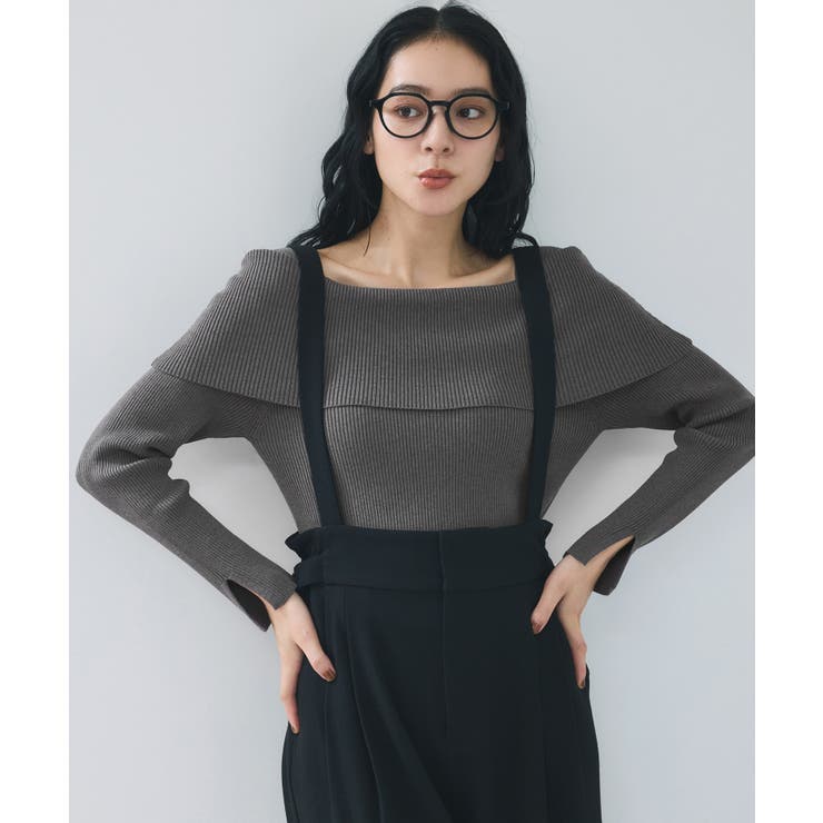 【美得】オフショルダーモチモチリブニット/好評につき再入荷 | VIS  | 詳細画像27 