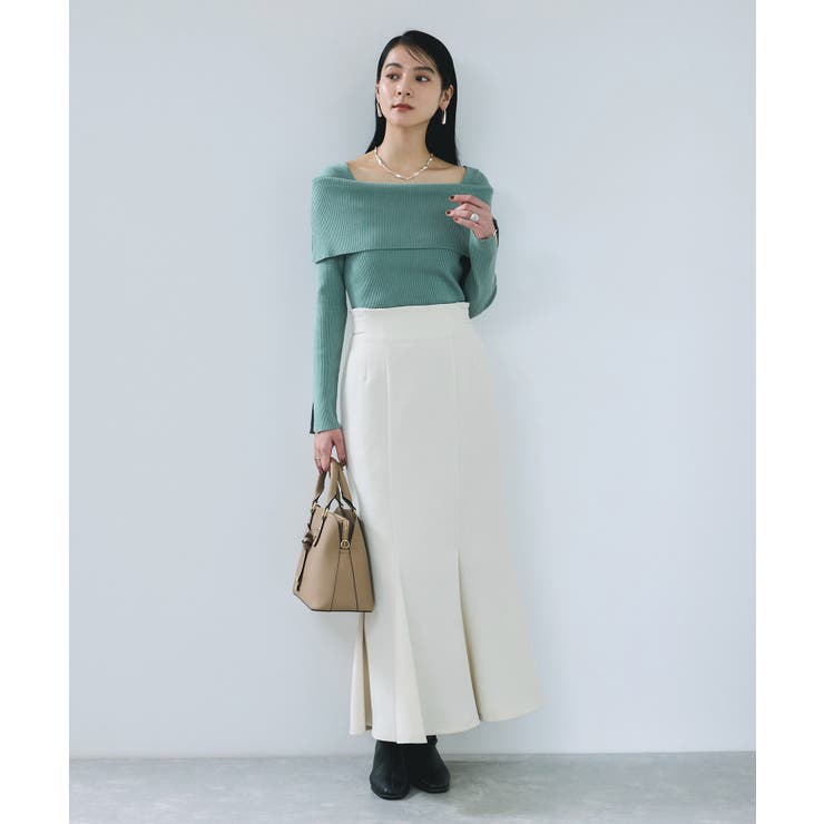 【美得】オフショルダーモチモチリブニット/好評につき再入荷 | VIS  | 詳細画像28 