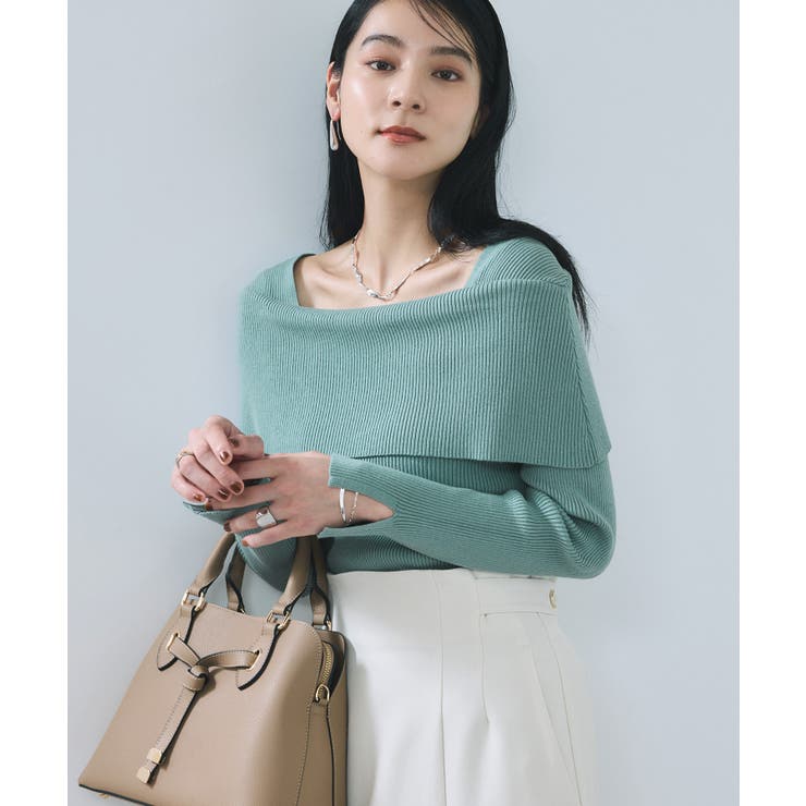 【美得】オフショルダーモチモチリブニット/好評につき再入荷 | VIS  | 詳細画像30 