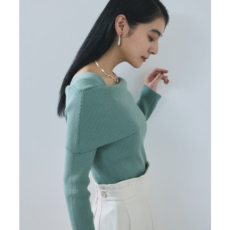 【美得】オフショルダーモチモチリブニット/好評につき再入荷 | VIS  | 詳細画像31 