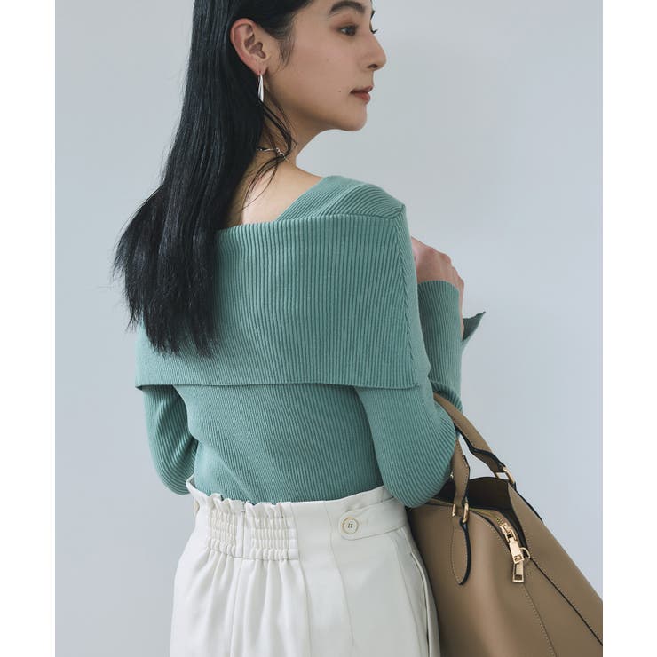 【美得】オフショルダーモチモチリブニット/好評につき再入荷 | VIS  | 詳細画像32 