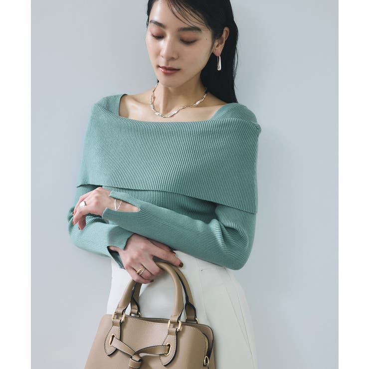 【美得】オフショルダーモチモチリブニット/好評につき再入荷 | VIS  | 詳細画像33 