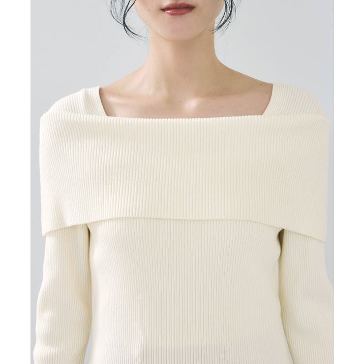 【美得】オフショルダーモチモチリブニット/好評につき再入荷 | VIS  | 詳細画像37 