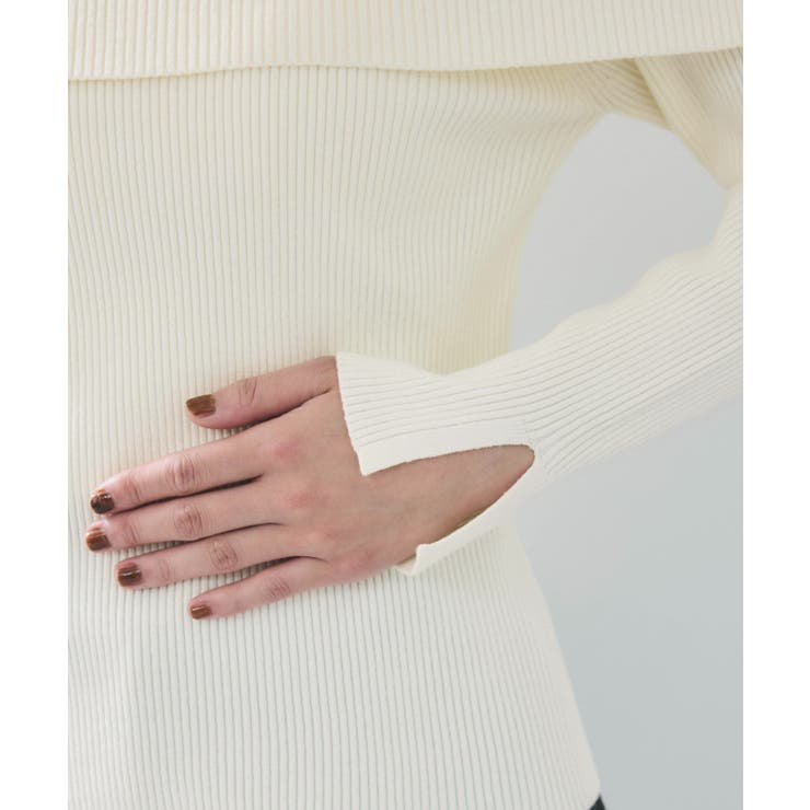 【美得】オフショルダーモチモチリブニット/好評につき再入荷 | VIS  | 詳細画像40 