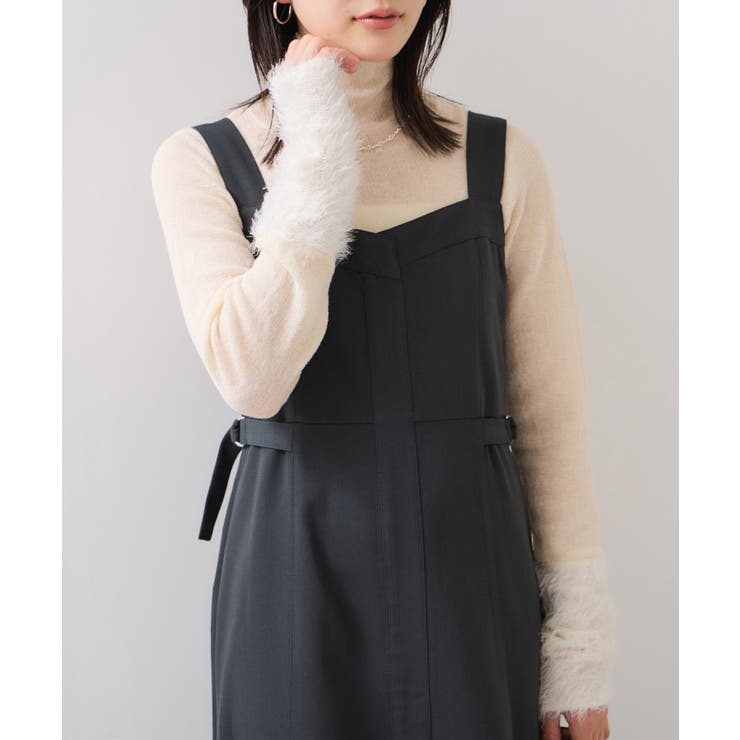 フェザー切り替えスリーブシアータートルニット | VIS  | 詳細画像19 