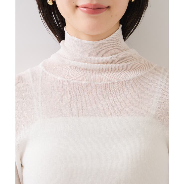 フェザー切り替えスリーブシアータートルニット | VIS  | 詳細画像24 