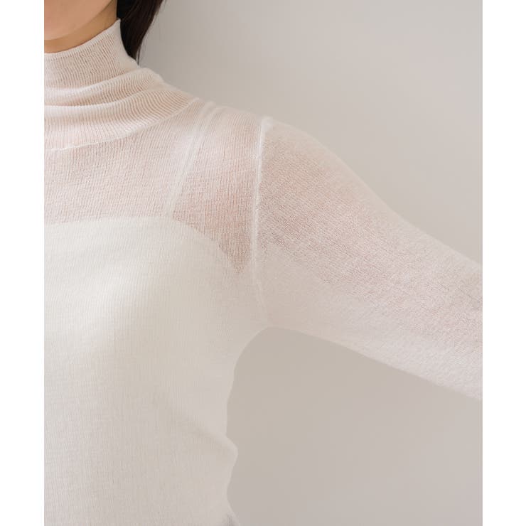 フェザー切り替えスリーブシアータートルニット | VIS  | 詳細画像25 