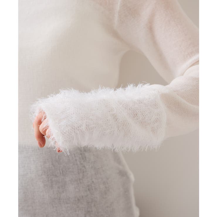 フェザー切り替えスリーブシアータートルニット | VIS  | 詳細画像27 