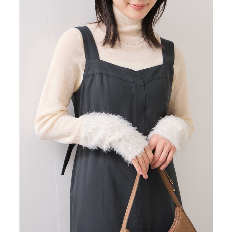 キナリ(16) | フェザー切り替えスリーブシアータートルニット | VIS 