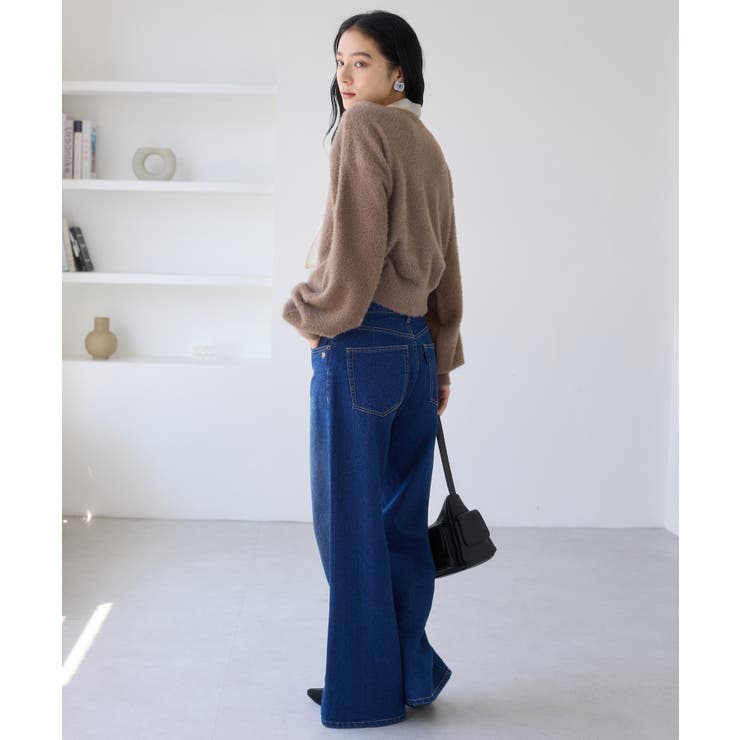 シアーボウタイリボン付きフェザーニットプルオーバー/2WAY・イージーケア | VIS  | 詳細画像17 