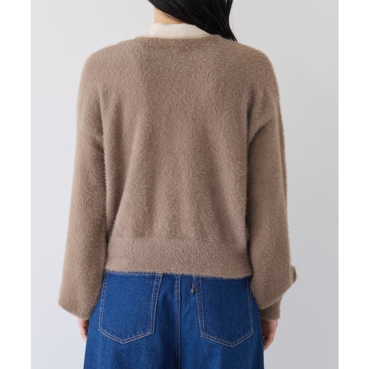 シアーボウタイリボン付きフェザーニットプルオーバー/2WAY・イージーケア | VIS  | 詳細画像25 