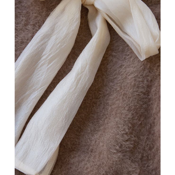 シアーボウタイリボン付きフェザーニットプルオーバー/2WAY・イージーケア | VIS  | 詳細画像33 