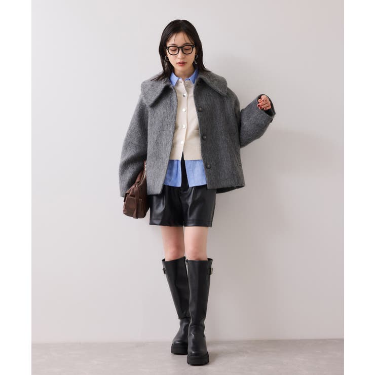 シャツレイヤード風メタルボタンカーディガン | VIS  | 詳細画像11 