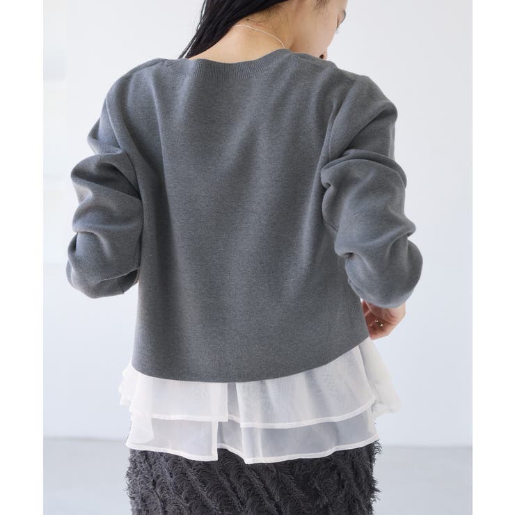 ペプラムオーガンジードッキングニットプルオーバー | VIS  | 詳細画像11 