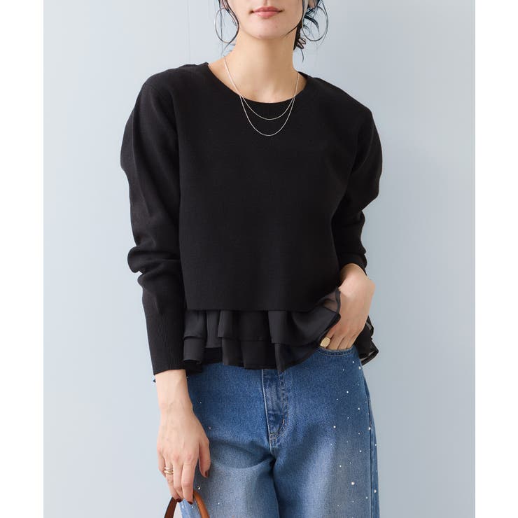 ペプラムオーガンジードッキングニットプルオーバー | VIS  | 詳細画像16 