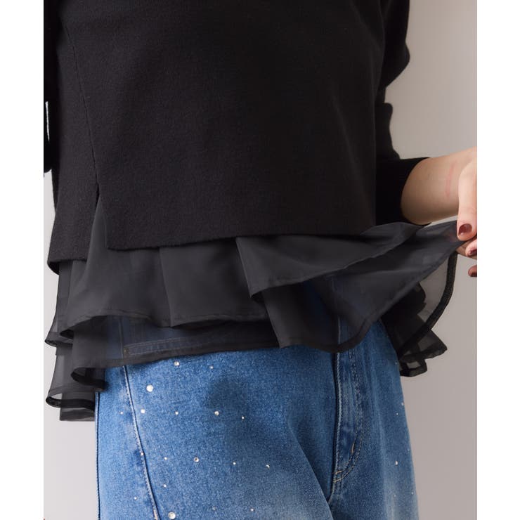 ペプラムオーガンジードッキングニットプルオーバー | VIS  | 詳細画像17 