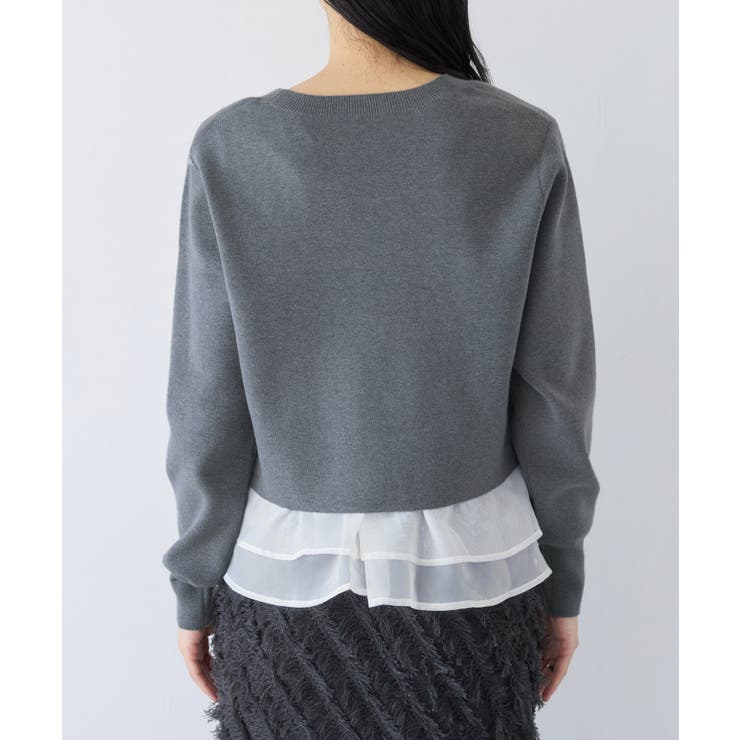 ペプラムオーガンジードッキングニットプルオーバー | VIS  | 詳細画像19 