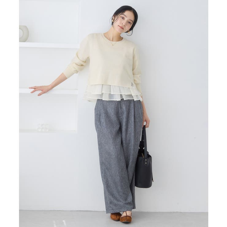 ペプラムオーガンジードッキングニットプルオーバー | VIS  | 詳細画像2 