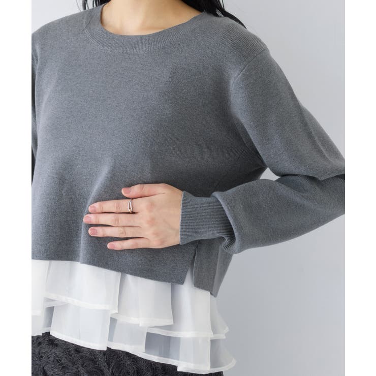 ペプラムオーガンジードッキングニットプルオーバー | VIS  | 詳細画像21 