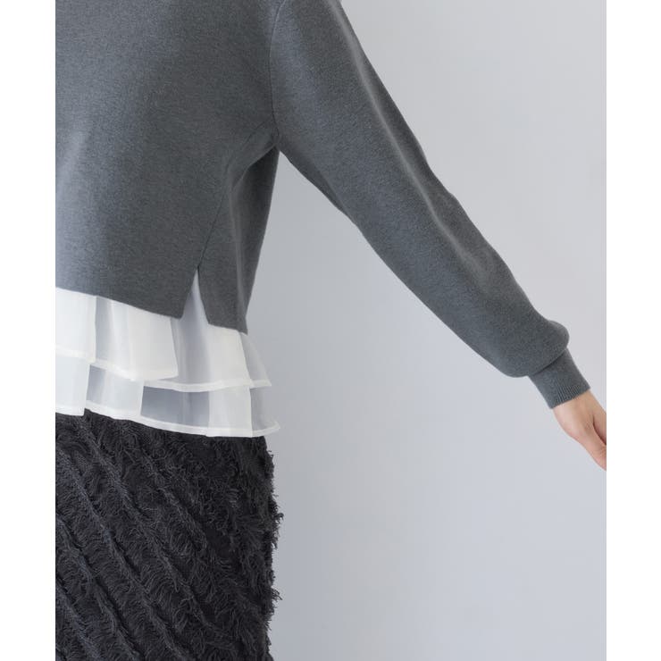 ペプラムオーガンジードッキングニットプルオーバー | VIS  | 詳細画像22 