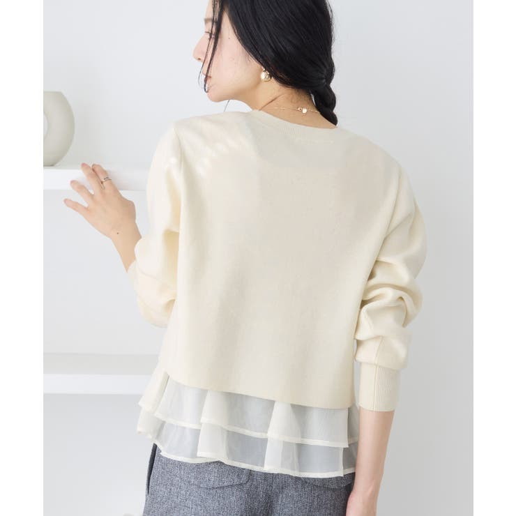 ペプラムオーガンジードッキングニットプルオーバー | VIS  | 詳細画像7 