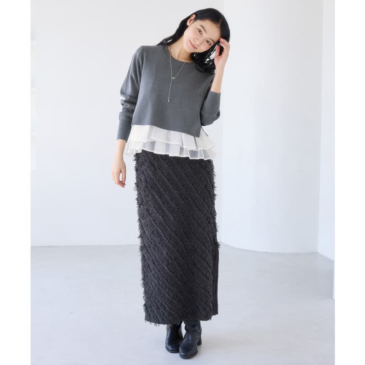 ペプラムオーガンジードッキングニットプルオーバー | VIS  | 詳細画像8 