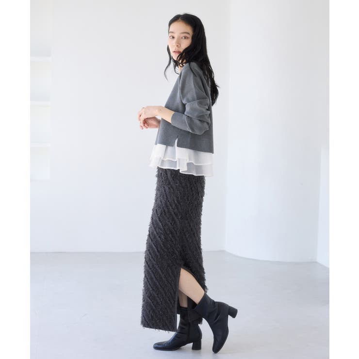 ペプラムオーガンジードッキングニットプルオーバー | VIS  | 詳細画像9 