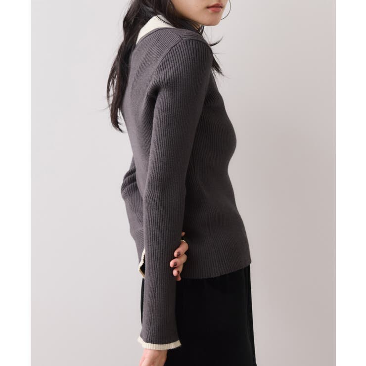 DECEMBERMAY ダブルニットソフトポロ DECEMBERMAY ダブルニットソフトポロ