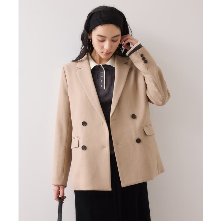 ダブルカラーポロニットトップス | VIS  | 詳細画像16 