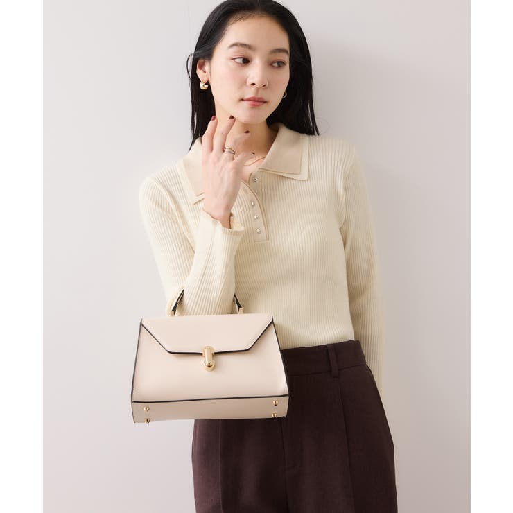 ダブルカラーポロニットトップス | VIS  | 詳細画像19 