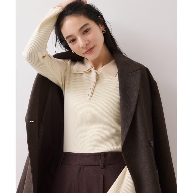 ダブルカラーポロニットトップス | VIS  | 詳細画像22 