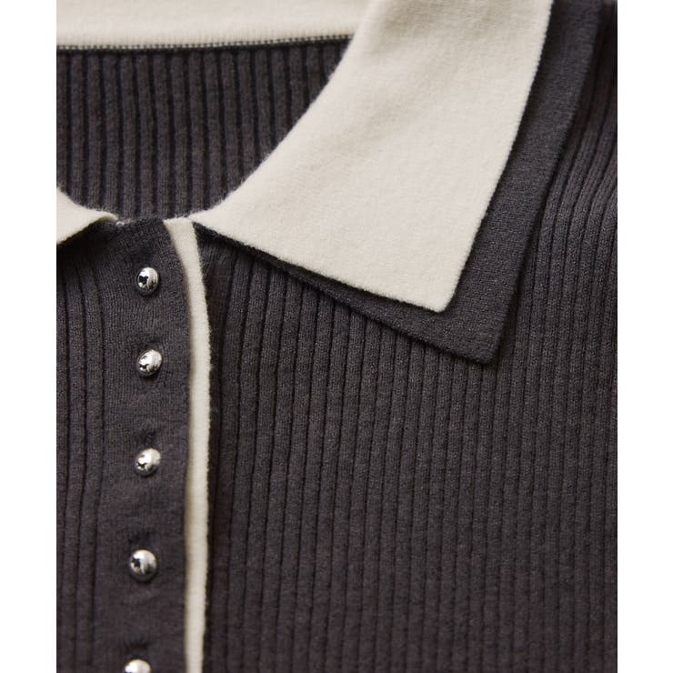 ダブルカラーポロニットトップス | VIS  | 詳細画像45 