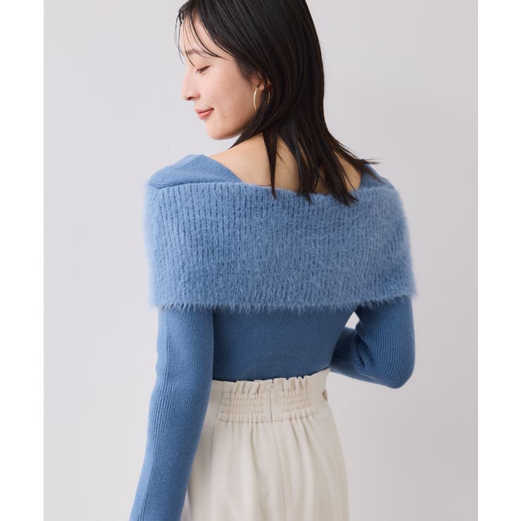 フェザーヤーンオフショルもちもちリブニット/イージーケア | VIS  | 詳細画像17 