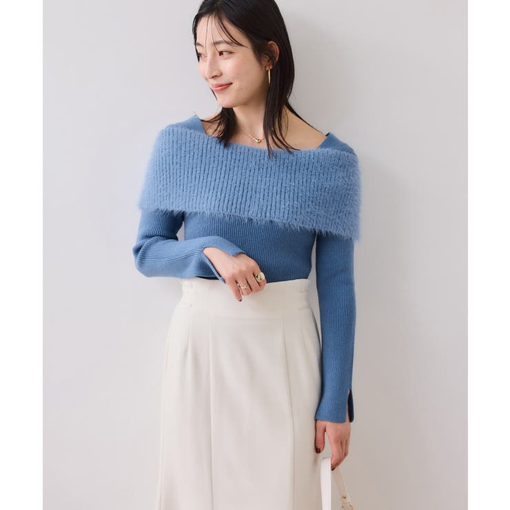 フェザーヤーンオフショルもちもちリブニット/イージーケア | VIS  | 詳細画像18 