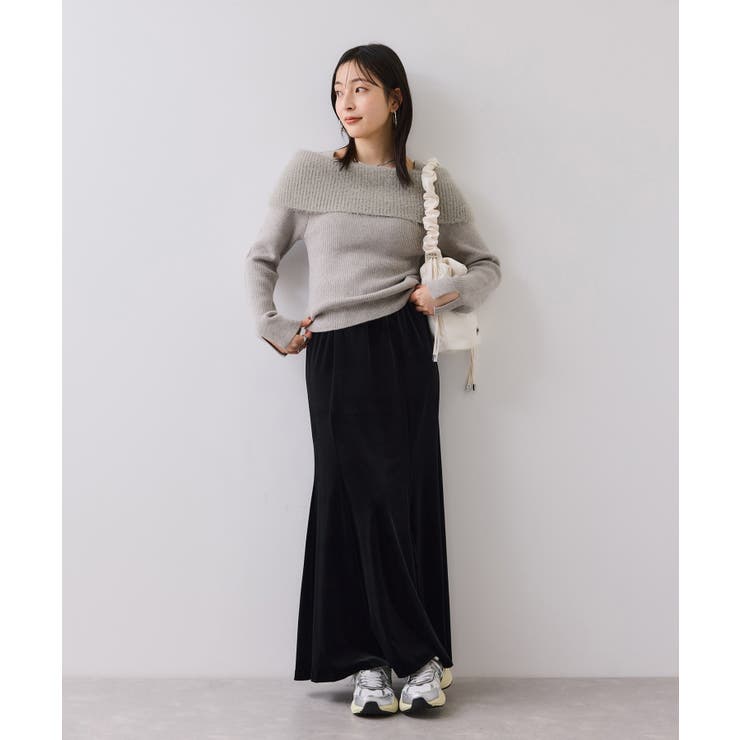 フェザーヤーンオフショルもちもちリブニット/イージーケア | VIS  | 詳細画像2 