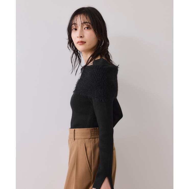 フェザーヤーンオフショルもちもちリブニット/イージーケア | VIS  | 詳細画像24 