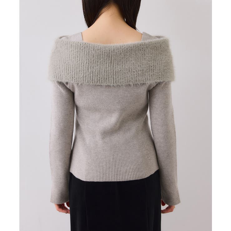 フェザーヤーンオフショルもちもちリブニット/イージーケア | VIS  | 詳細画像32 