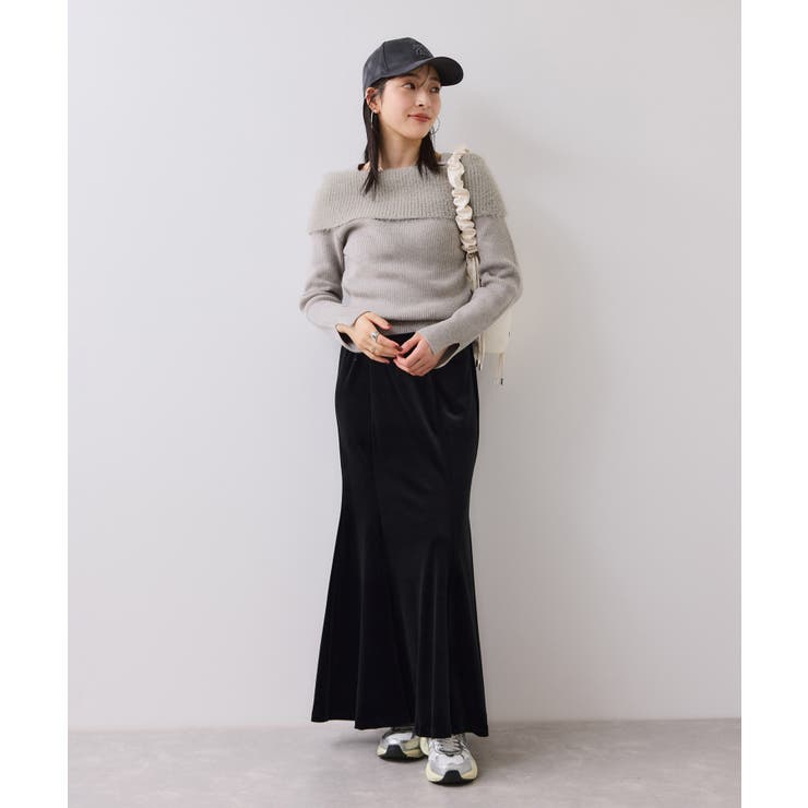 フェザーヤーンオフショルもちもちリブニット/イージーケア | VIS  | 詳細画像6 