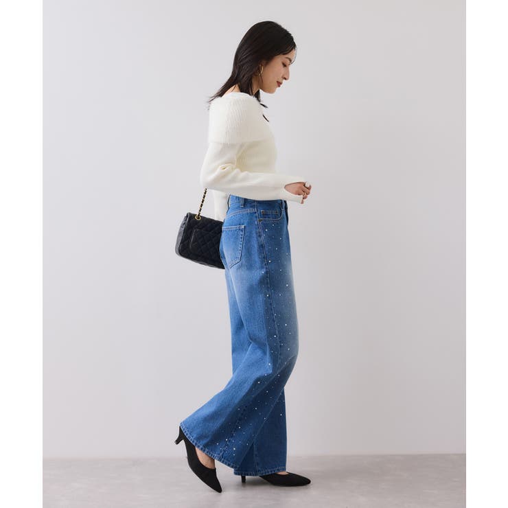 フェザーヤーンオフショルもちもちリブニット/イージーケア | VIS  | 詳細画像9 