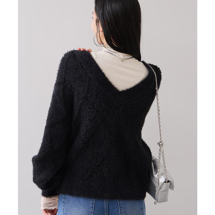 アーガイルフェザーニット/2WAY・イージーケア | VIS  | 詳細画像14 