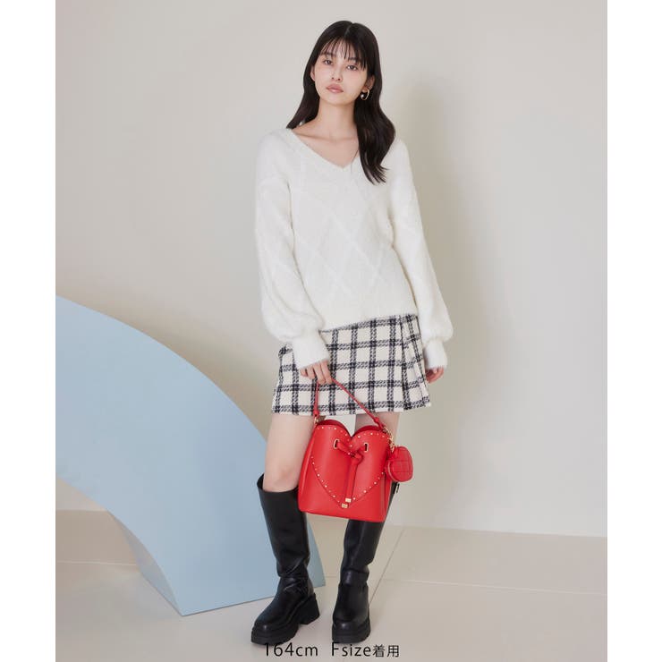 アーガイルフェザーニット/2WAY・イージーケア | VIS  | 詳細画像2 