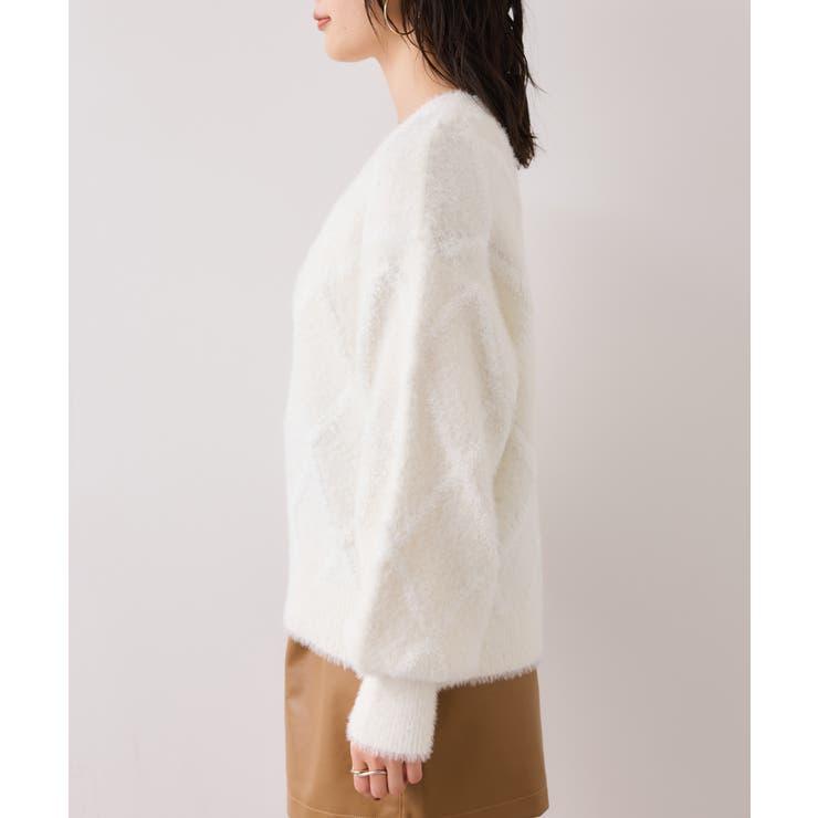 アーガイルフェザーニット/2WAY・イージーケア | VIS  | 詳細画像22 