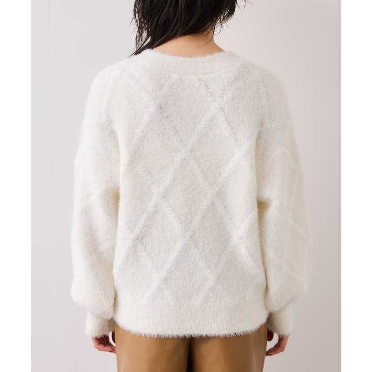 アーガイルフェザーニット/2WAY・イージーケア | VIS  | 詳細画像23 